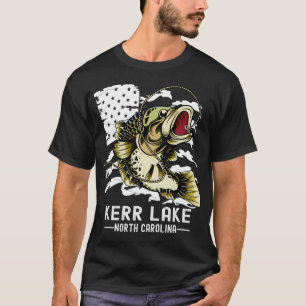 Bass Game Fishing Sports Fisherman Kerr Lake North T-Shirt