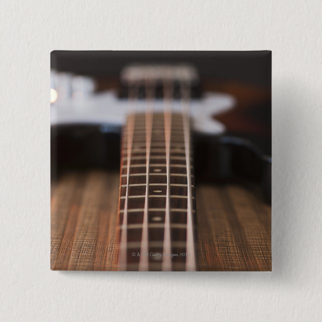 Bass Guitar 2 15 Cm Square Badge (Front)