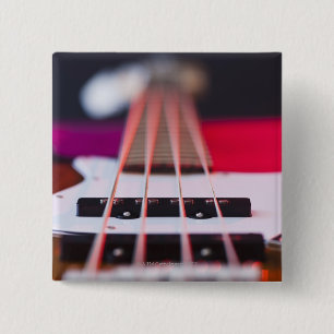 Bass Guitar 3 15 Cm Square Badge