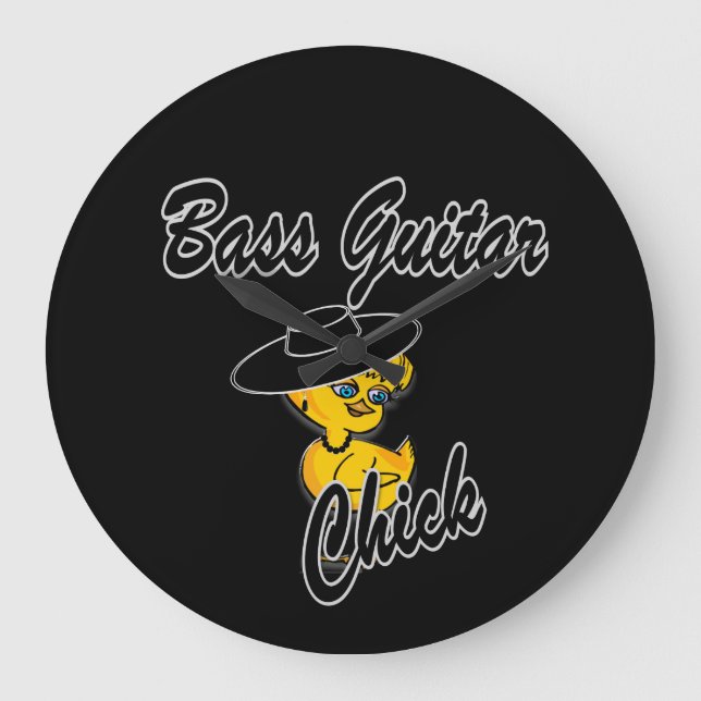 Bass Guitar #4 Large Clock (Front)