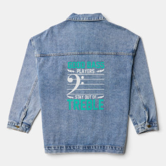 Bass Guitar  Bassist Women And Men Bass Player 2  Denim Jacket