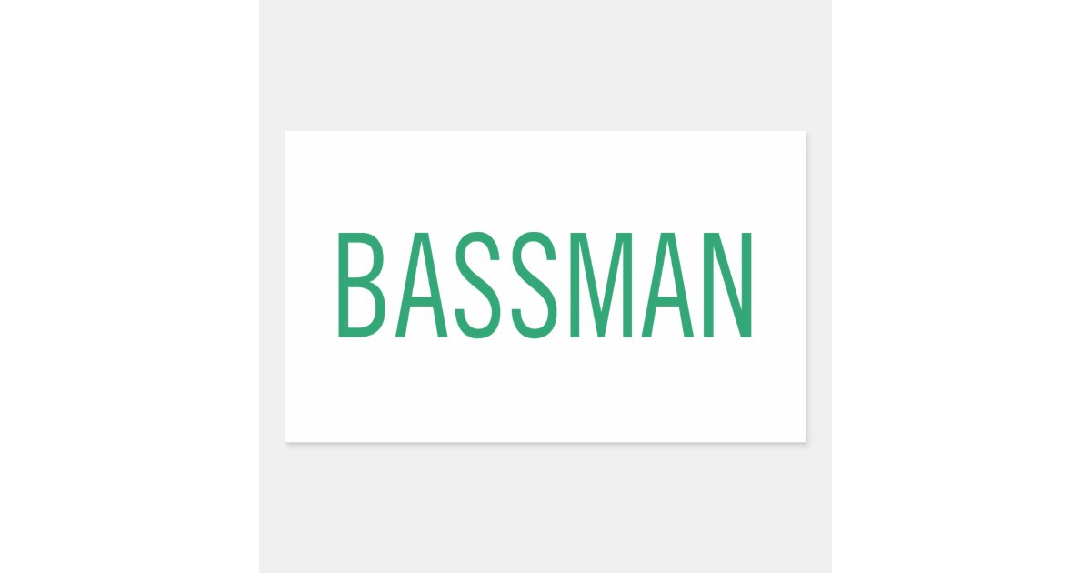 Basm Sticker Bass Guitar Bassman Rectangular Sticker | Zazzle