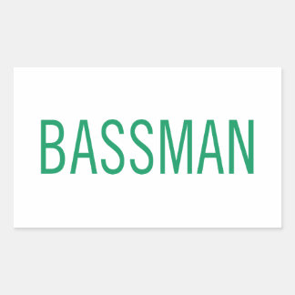 Bass Guitar Bassman Rectangular Sticker