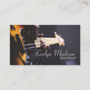 bass guitar chord close up business card