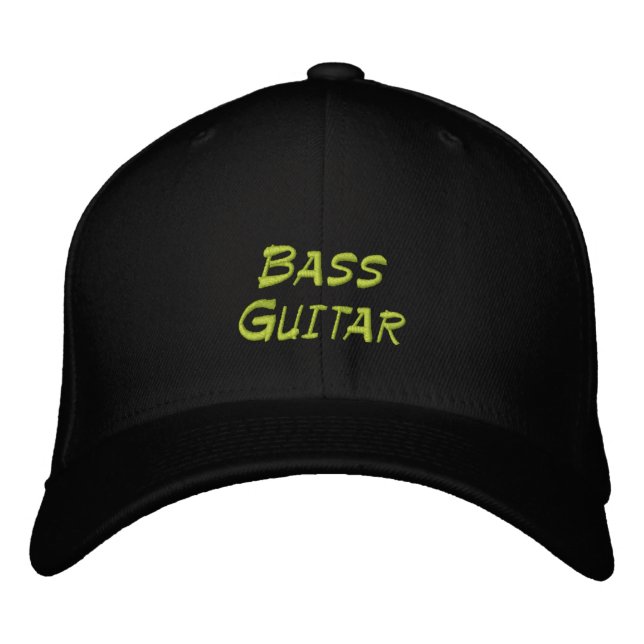 Bass Guitar Custom Embroidered Hat (Front)
