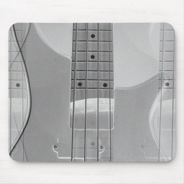 Bass Guitar Elegant Modern Trendy Music Template Mouse Mat (Front)