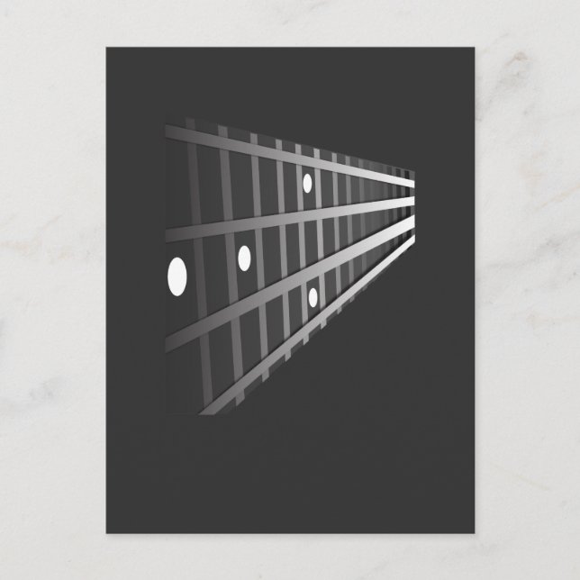 Bass Guitar Fret Musician Player Metal Rock Music Postcard (Front)