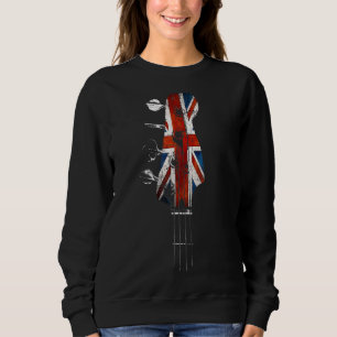 Bass Guitar Headstock Uk Flag Union Jack For Bassi Sweatshirt