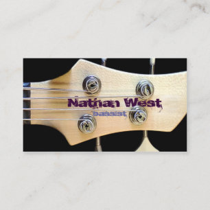 Bass Guitar Headstock With Name Business Card