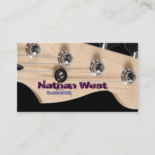 Bass Guitar Headstock With Name Business Card
