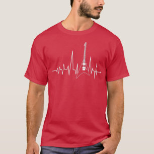 Bass Guitar Heart Beat Great Music Lovers T-Shirt