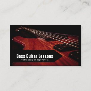 Bass Guitar Lessons and Music Instructors 🎸 Business Card