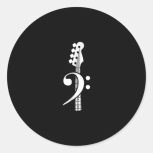 Bass Guitar Player- Bass Guitar Musician Classic Round Sticker