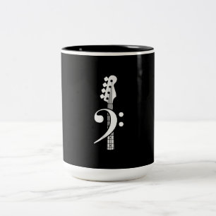 Bass Guitar Player- Bass Guitar Musician Two-Tone Coffee Mug