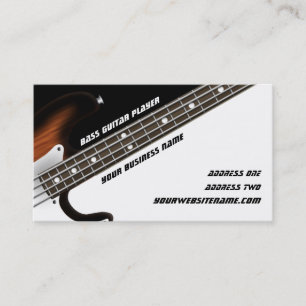 Bass Guitar Player Business Card