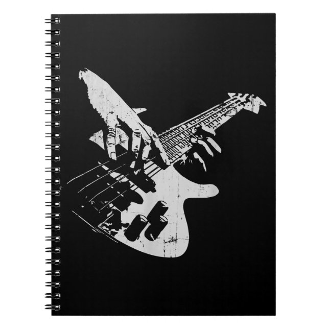 Bass Guitar Player Gift Bassist Notebook (Front)