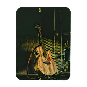Bass guitar player magnet