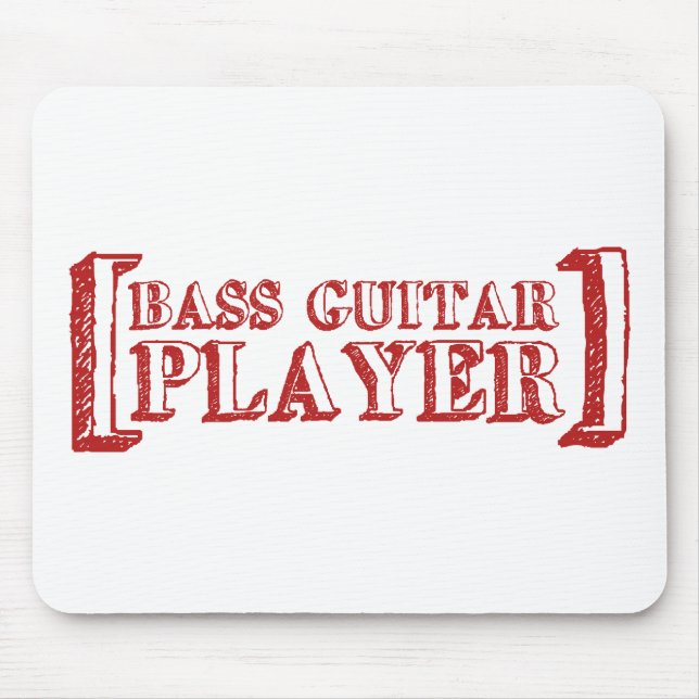 Bass Guitar  Player Mouse Mat (Front)