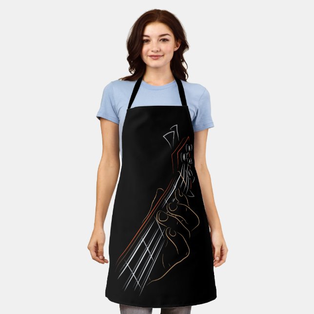 Bass Guitar Player Music Guitarist Musician Rock Apron (Worn)