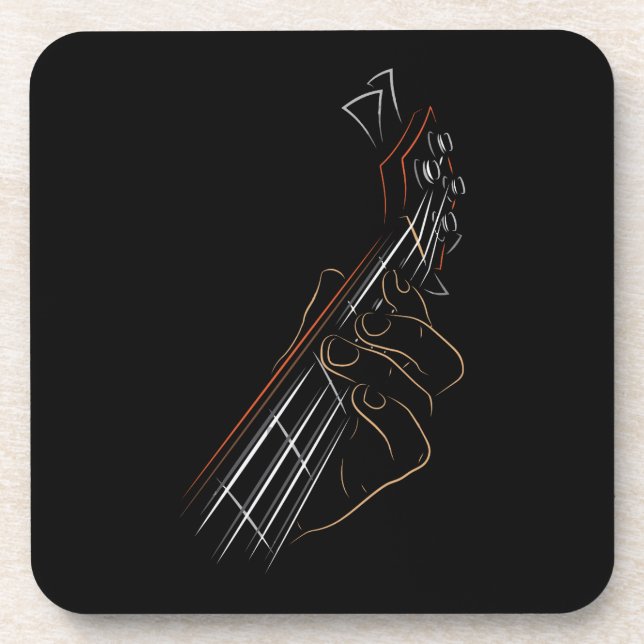 Bass Guitar Player Music Guitarist Musician Rock Coaster (Front)