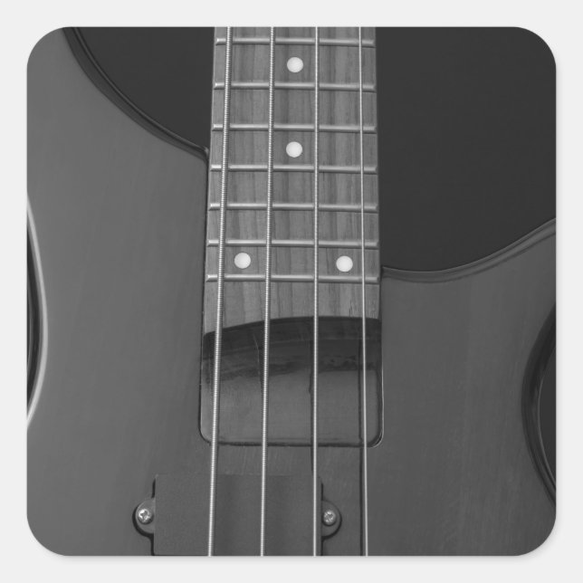 bass guitar square sticker (Front)
