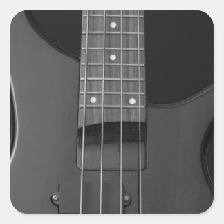 bass guitar square sticker