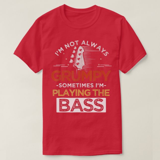 Bass Guitar  T-Shirt (Design Front)