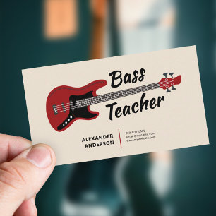 Bass Guitar Teacher  Business Card