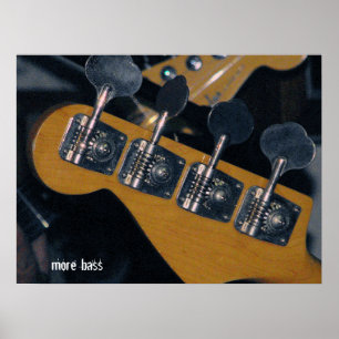 bass guitar tuning pegs poster