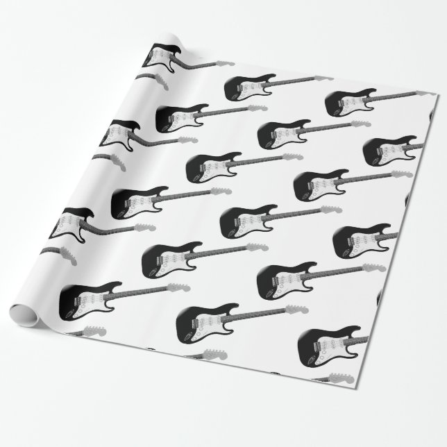 Bass Guitar Wrapping Paper (Unrolled)