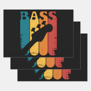 Bass Guitar Wrapping Paper Sheet