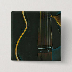Bass guitarist gift 15 cm square badge