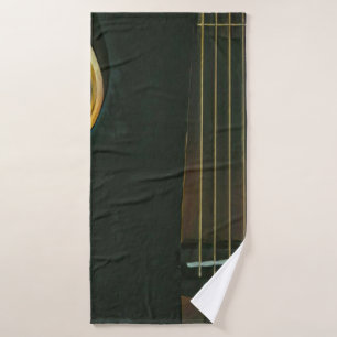Bass guitarist gift bath towel set