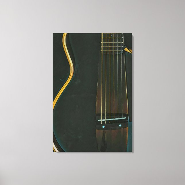 Bass guitarist gift canvas print (Front)