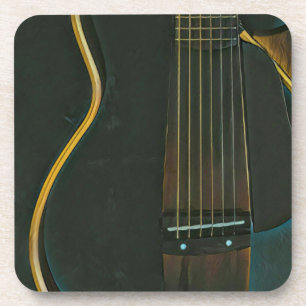 Bass guitarist gift coaster