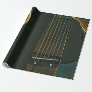 Bass guitarist gift wrapping paper
