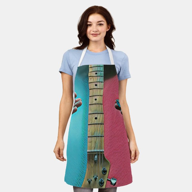 Bass guitarist gifts apron (Worn)