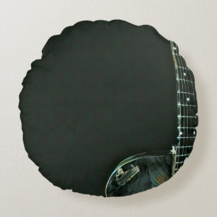 Bass guitarist gifts round cushion