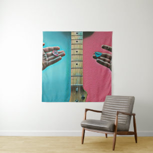 Bass guitarist gifts tapestry