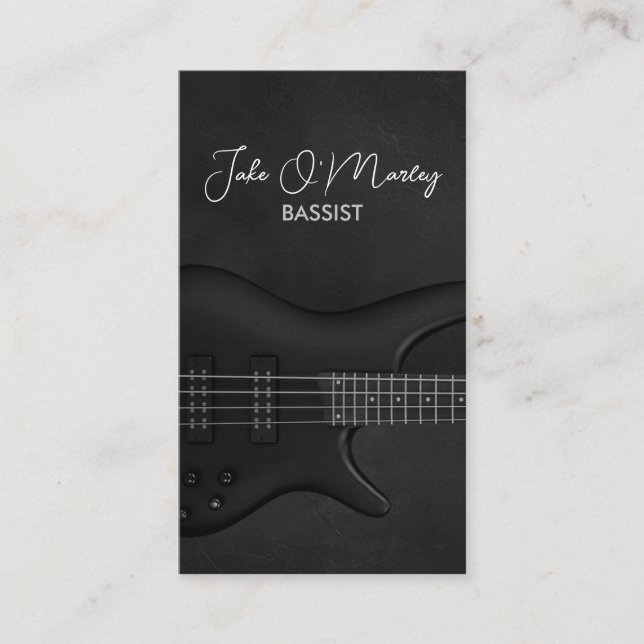 Bass Guitarist Guitar Bassist  Business Card (Front)