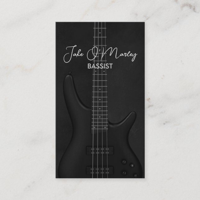 Bass Guitarist Guitar Bassist  Business Card (Front)