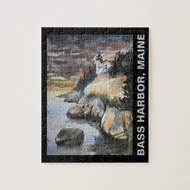 BASS HARBOR LIGHTHOUSE JIGSAW PUZZLE (Vertical)