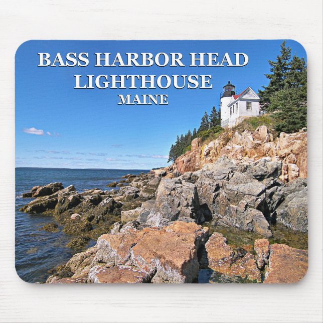 Bass Harbour Head Lighthouse, Maine Mousepad (Front)