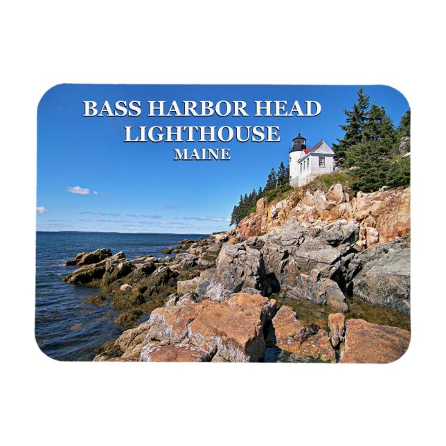 Bass Harbour Head Lighthouse, Maine Photo Magnet (Horizontal)