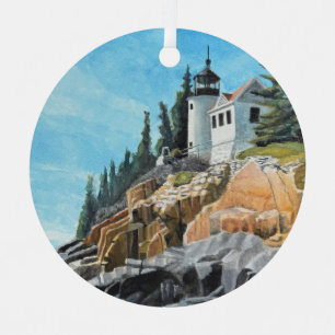Bass Harbour Lighthouse Metal Tree Decoration