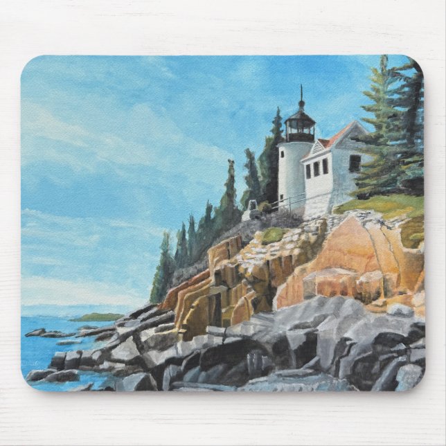 Bass Harbour Lighthouse Mouse Mat (Front)