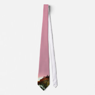 Bass Harbour Lighthouse Sunset Tie