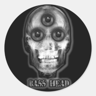 BASS HEAD Dubstep Artist Classic Round Sticker