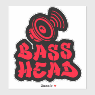 BASS HEAD red black