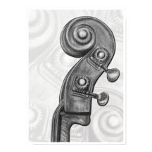 Bass Headstock in Charcoal Music Art Print